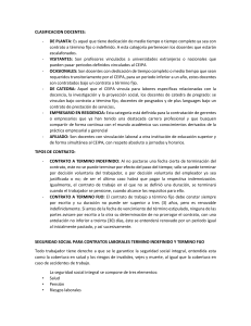 Clasificaciones de Docentes y Tipos de Contrato CEIPA