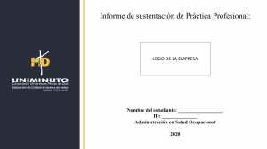 Informe Práctica Profesional Salud Ocupacional