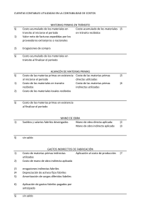Cuentas Contables en Contabilidad de Costos