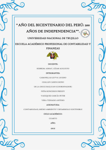 Contabilidad Ambiental: Tarea Académica UNT 2021