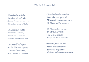 Poesia alla Madonna: Italiano e Spagnolo