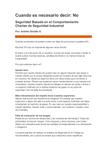 Seguridad Industrial: La Importancia de Decir No
