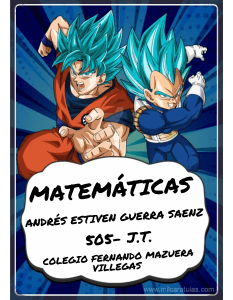 Capa de Matemática Dragon Ball - Colégio Villegas