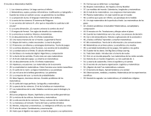 El Mundo es Matemático: Temas de Matemáticas