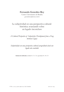Subjetividad: Una Perspectiva Cultural-Histórica