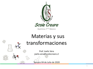 Química 7mo Básico: Materia y Transformaciones