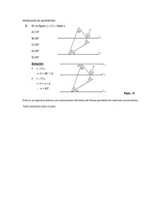 Ejercicio de Geometría: Líneas Paralelas y Solución