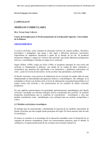 Modelos Curriculares: Enfoque Tecnológico
