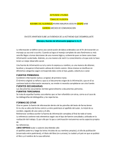 Actividad de Filosofía: Información y Fuentes