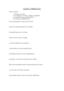 Sujeto y Predicado: Ejercicios de Gramática Española