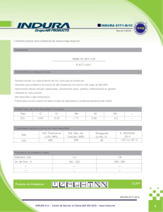 Hoja de datos del alambre de soldadura INDURA 81T1-Ni1C
