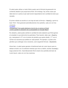 Generar Texto Ficticio en Word: Guía =Rand() y =Lorem()