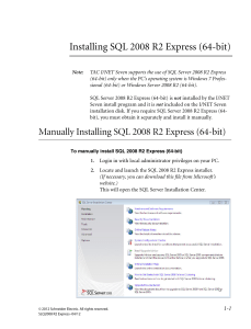 SQL2008 R2 Expr Install