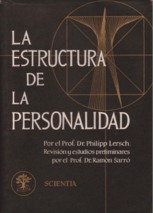La estructura de la personalidad - Philipp Lersch