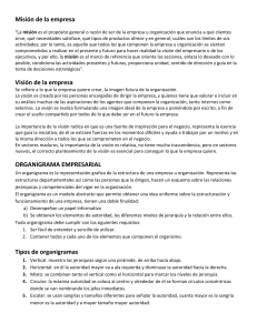 Misión, Visión y Organigramas Empresariales