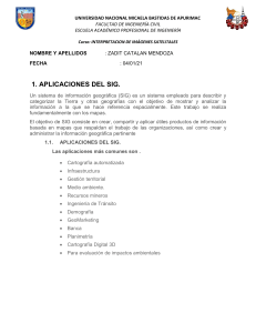 Aplicaciones SIG: Interpretación de Imágenes Satelitales