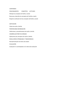 Familia y Nación: Esquema de Lección