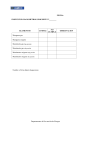 Formulario de Inspección de Manómetros Oxicorte
