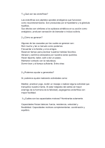 Endorfinas y Capacidades Motoras: Resumen Educativo