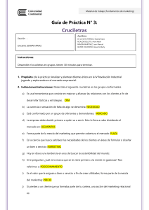 Crucigrama de Fundamentos de Marketing