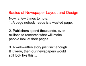 Newspaper Layout & Design Basics: Presentation