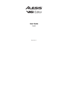 Alesis VI61 Editor User Guide