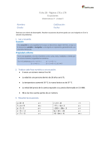Ecuaciones de Primer Grado: Ejercicios para 9° Grado