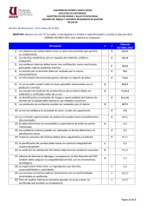 Taller ISO 9001:2015 - Gestión del Riesgo y Calidad