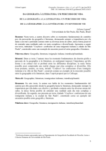 Geografia, Literatura e Imigração Italiana em São Paulo