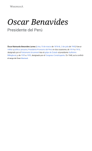 Óscar Benavides: Presidente del Perú - Biografía y Legado