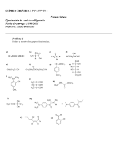 Química Orgánica I: Ejercicios de Nomenclatura IUPAC