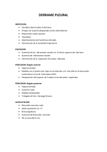 Derrame Pleural: Inspección, Palpación, Percusión, Auscultación