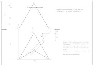 Práctica Geometría Descriptiva: Intersección Cubo y Pirámide