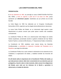 Constituciones del Perú: Resumen Histórico y Análisis
