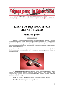 Ensayos Destructivos Metalúrgicos: Propiedades y Tipos