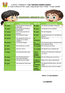 Calendario Ambiental 2021 - IE 11524 Gregorio Ramirez Fanning