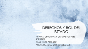 Derechos y Rol del Estado - 5º Básico