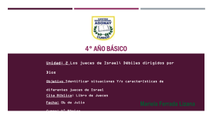 Jueces de Israel: Hoja de Trabajo 4° Básico