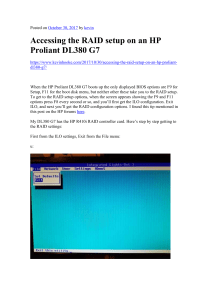 HP Proliant DL380 G7 RAID Setup Access Guide