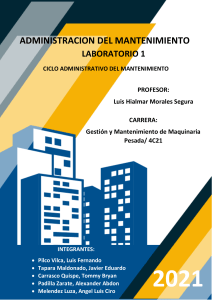 Administración del Mantenimiento: Laboratorio 1