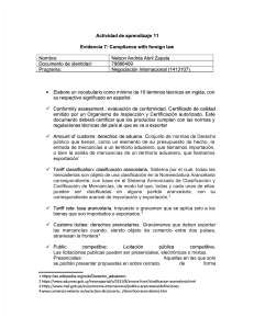 Cumplimiento de la Ley Extranjera: Actividad de Negociación Internacional