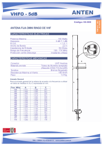 Antena VHF RINGO: Especificaciones Técnicas y Montaje