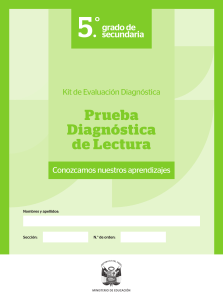 Prueba Diagnóstica de Lectura - 5to Grado Secundaria