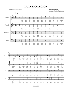 Dulce Oración: Partitura Coral Adventista