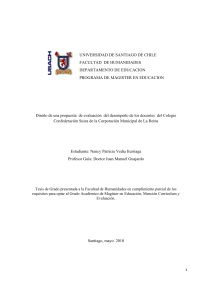Evaluación del Desempeño Docente: Colegio Confederación Suiza
