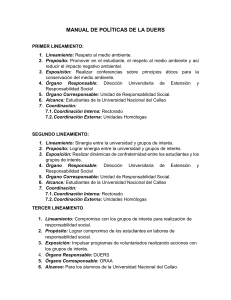 Manual de Políticas DUERS: Responsabilidad Social Universitaria