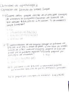 Ejercicios de Interés Simple: Matemáticas Financieras