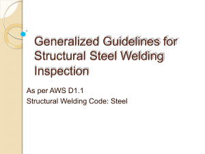 Steel Welding Inspection Guidelines AWS D1.1