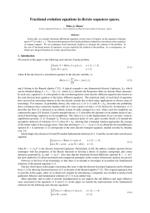 Fractional Evolution Equations in Discrete Spaces