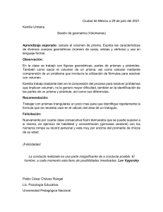 Informe de Sesión de Geometría: Volúmenes y Prismas